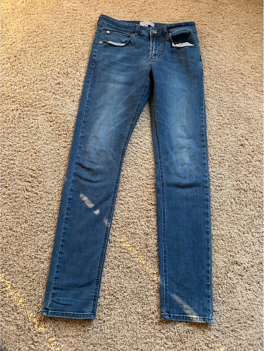 Women's Bullhead Denim Co. stacked skinny jeans medium blue wash size 31 L 32